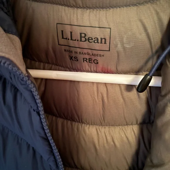 Longline L.L. Bean Navy Blue Puffer Coat - Picture 2 of 2